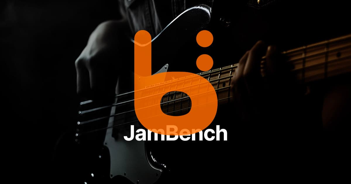JamBench: music learning platform for bass, guitar, drums, and more